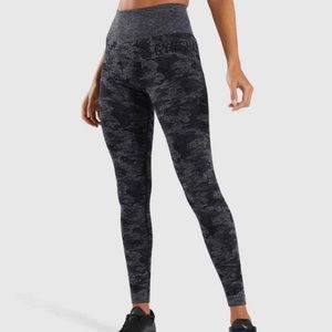 gymshark black camo seamless leggings